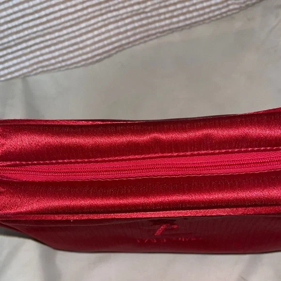Yves Saint Laurent Parfums Red Cosmetic Bag YSL Bag - Picture 9 of 9